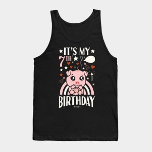 It's My 7th Birthday Pig Tank Top